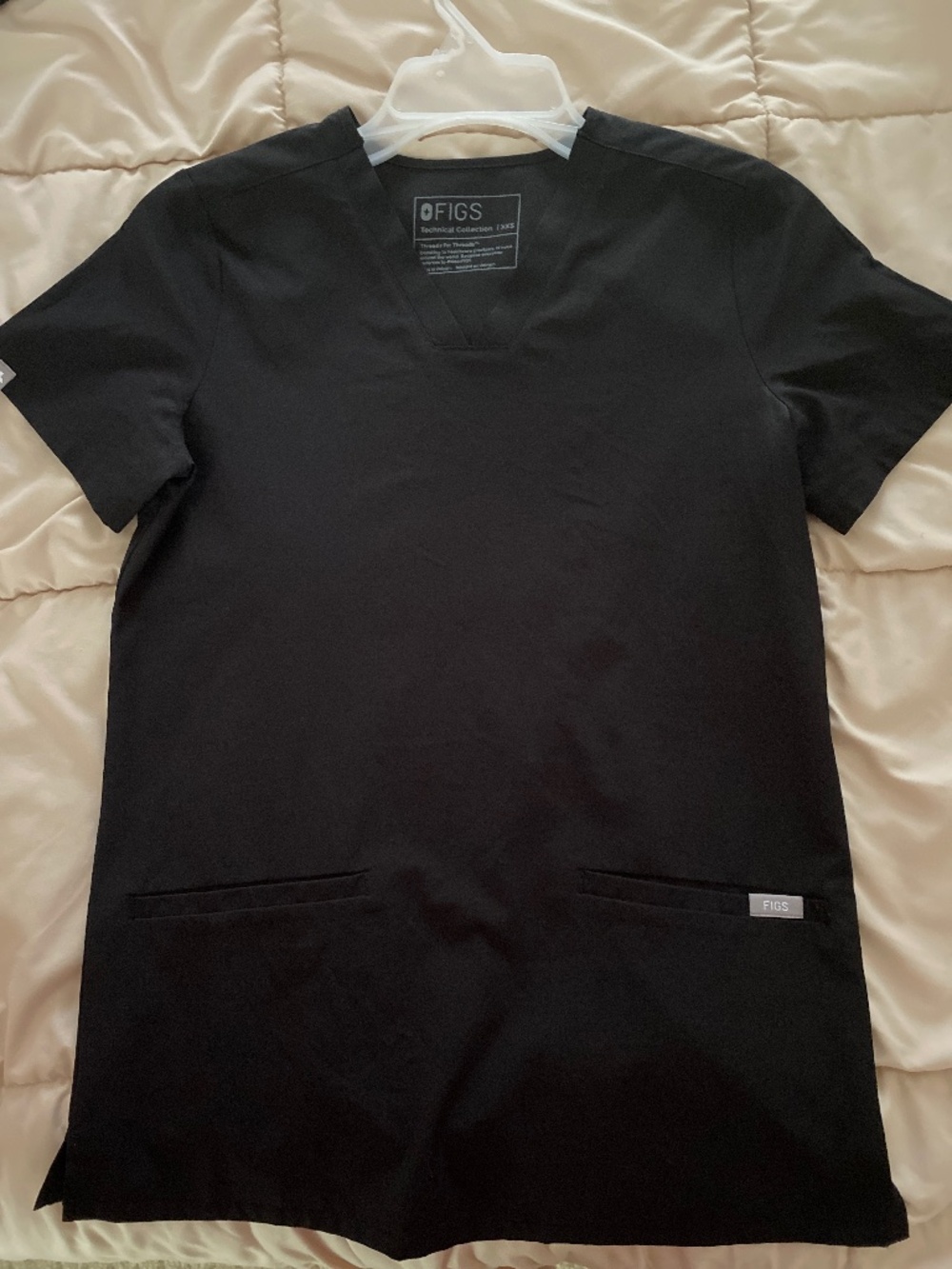 FIGS Black Scrub Top